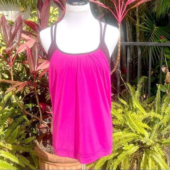 Athleta Hidden Agenda Brown Berry Bra Tank - Picture 2 of 7